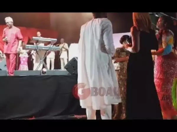 Video: Omotola Steps Out With Her Friends As King Sunny Ade Sings For Her At 40th Birthday Party In V.I